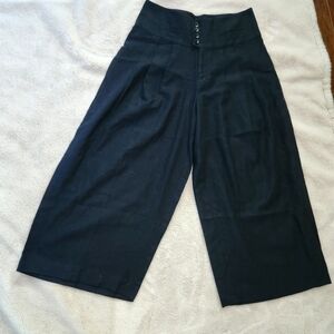 Cartonnier Black High Waist Button Up Wide-Leg Pants. Sz 6. Excellent Condition